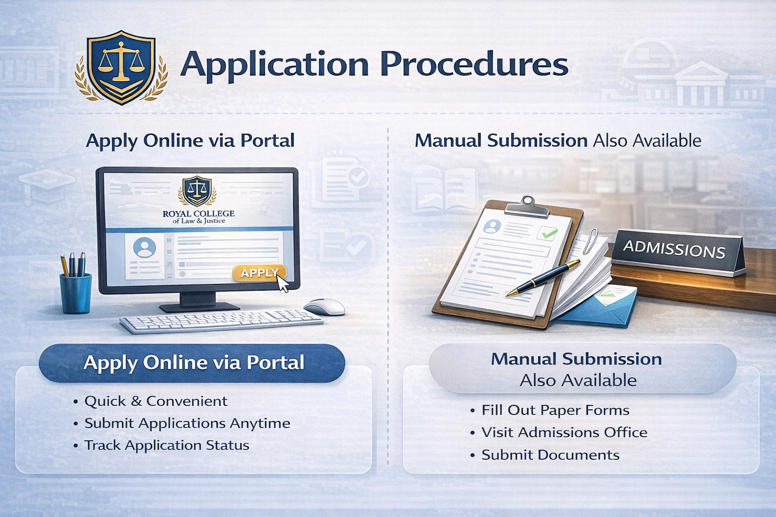 Online / Manual Application Procedure